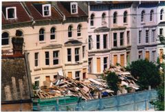 Terrace of houses at Braybrooke Terrace that will need to be demolished for fear of cracking caused by TBM passing underneath.